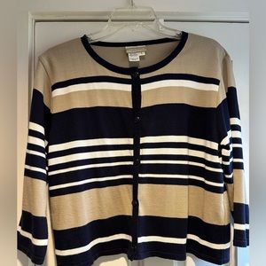 Coldwater Creek Striped Cardigan